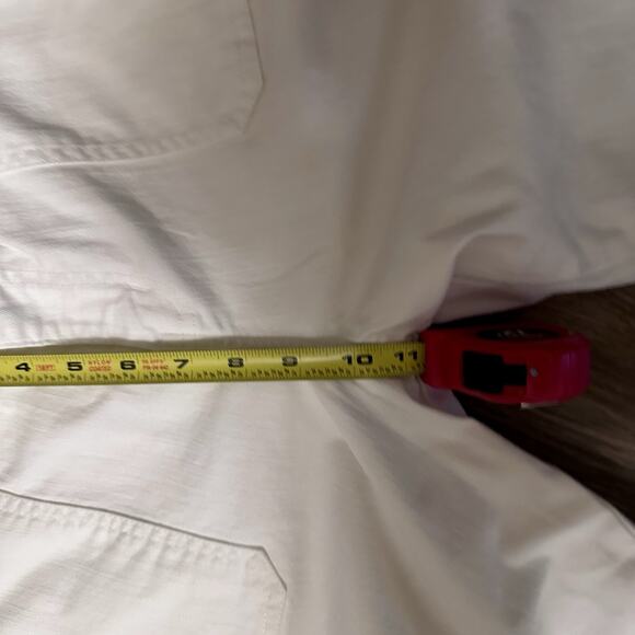 Soft Surroundings White Embroidered Capri Pants Plus Size 14P – Floral Lace Hem - Picture 7 of 8